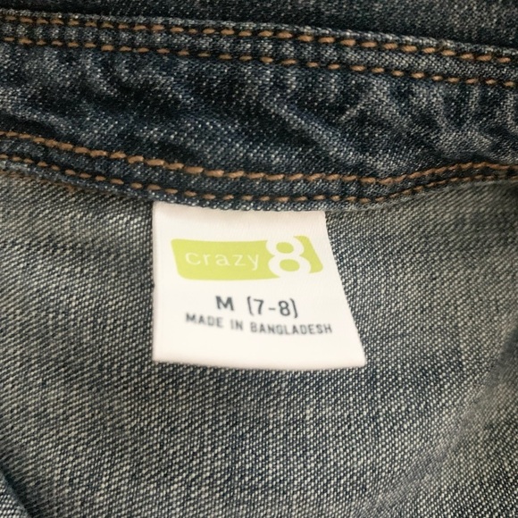 Crazy 8 | Long Sleeve Button Down Shirt Top Denim Blue Chambray M - Picture 10 of 10